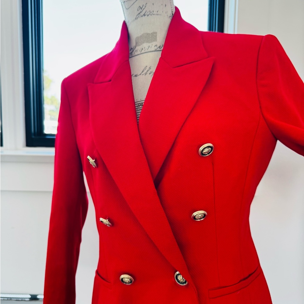 Zara Scarlet Double-Breasted Blazer - Picture 5 of 9